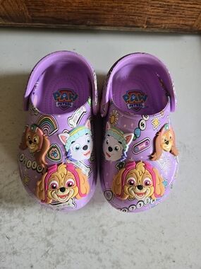 Size 5-6 PAW Patrol Purple Kids Clog Shoes